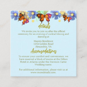 A Little Butterfly Is On The Way Floral Enclosure Card
