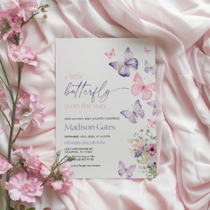 A Little Butterfly is On the Way Invitation