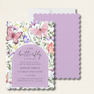 A Little Butterfly Is On The Way Invitation
