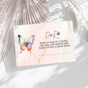 A little butterfly pastel whimsical Baby Shower Enclosure Card