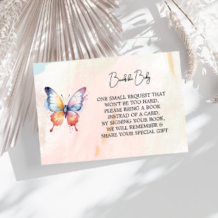 A little butterfly pastel whimsical Baby Shower Enclosure Card