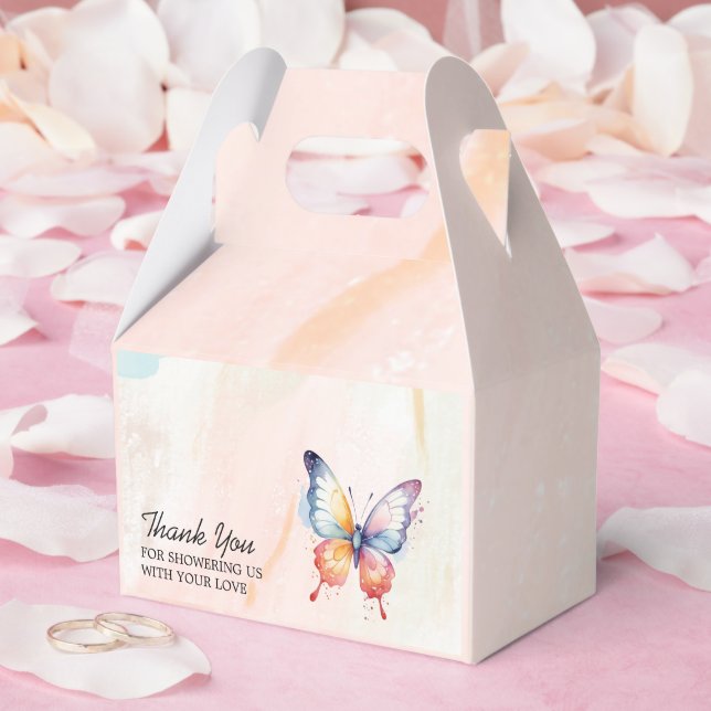 A little butterfly pastel whimsical Baby Shower  Favour Box (Wedding)