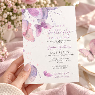 A Little Butterly Baby Shower Invitation