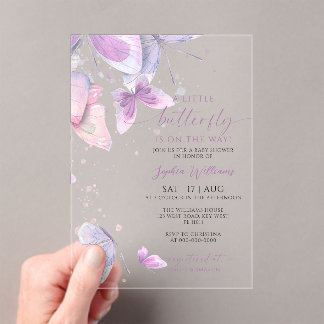 A Little Butterly Baby Shower Invitation