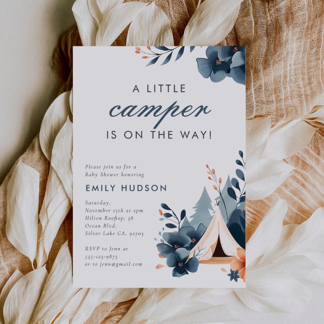 A Little Camper Forest Baby Shower Invitation (Creator Uploaded)