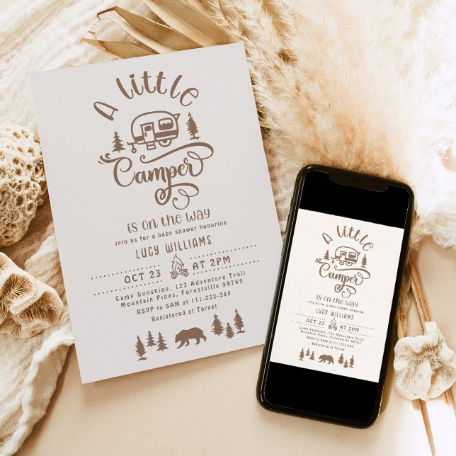 A little camper is on the way Baby shower Invitation (Creator Uploaded)