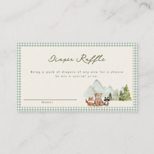 A Little Camper Woodland Rustic Baby Shower  Enclosure Card