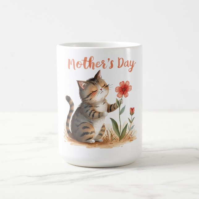 A Little Cat’s Gift for Mom Coffee Mug (Center)