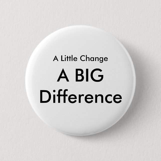 A Little Change 6 Cm Round Badge (Front)