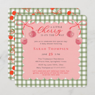 A Little Cherry Baby Shower Invitation