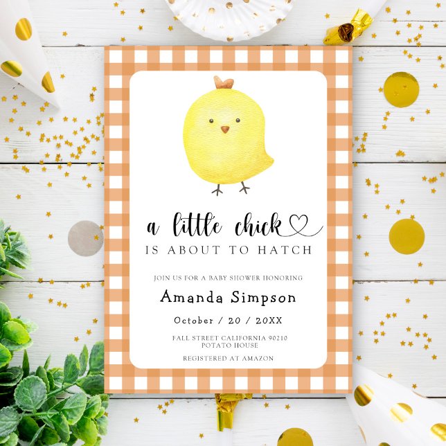 A little Chick is about to hatch Baby shower  Invitation (Creator Uploaded)