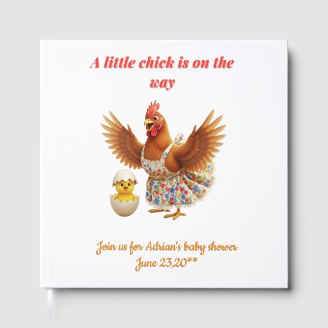 A little chick is on the way  guest book (Front)