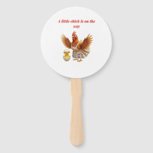 A little chick is on the way hand fan