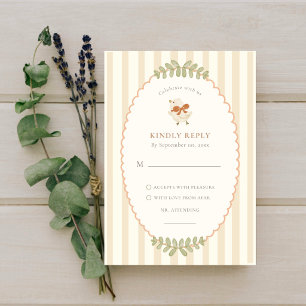 A Little Chicks On The Way Watercolor RSVP Card