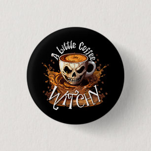 A Little Coffee Witchy 3 Cm Round Badge