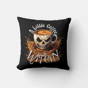A Little Coffee Witchy Cushion