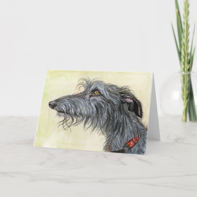 A Little Coincidence -Lurcher Dog Art Card (Front)