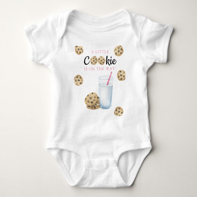 A Little Cookie is on the way Baby shower Bodysuit (Front)