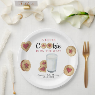 A Little Cookie is on the way Baby shower Paper Plate