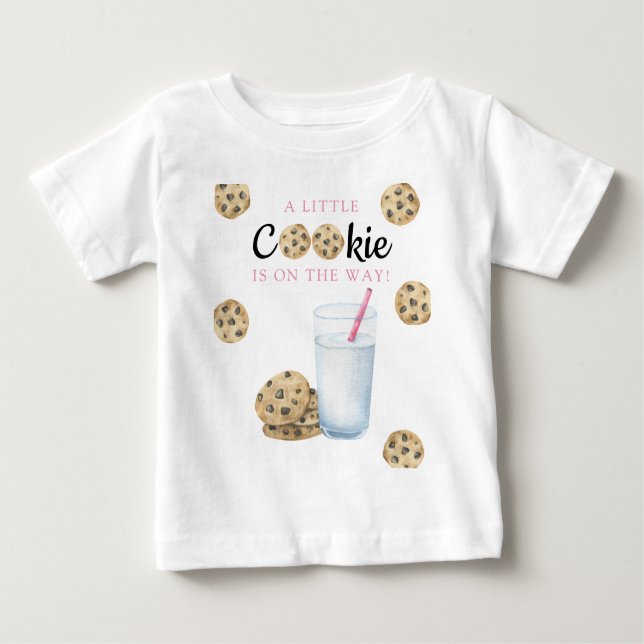 A Little Cookie is on the way Baby shower T-Shirt (Front)