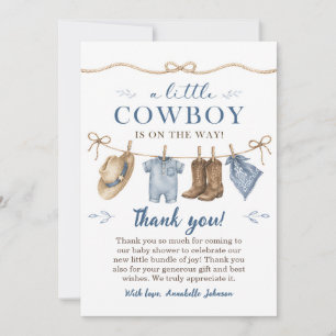 A Little Cowboy Baby Shower Boy Invitation