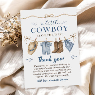 A Little Cowboy Baby Shower Boy Invitation