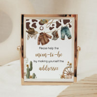 A Little Cowboy Baby Shower Envelope Station