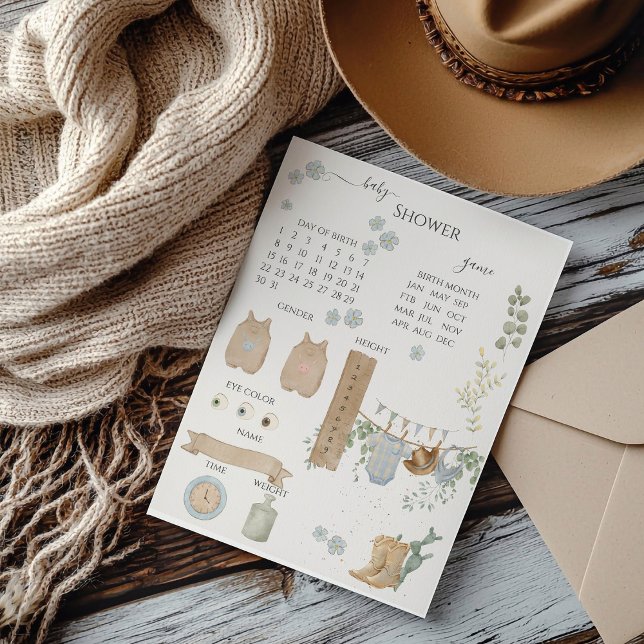 A Little Cowboy Baby Shower Game (Creator Uploaded)