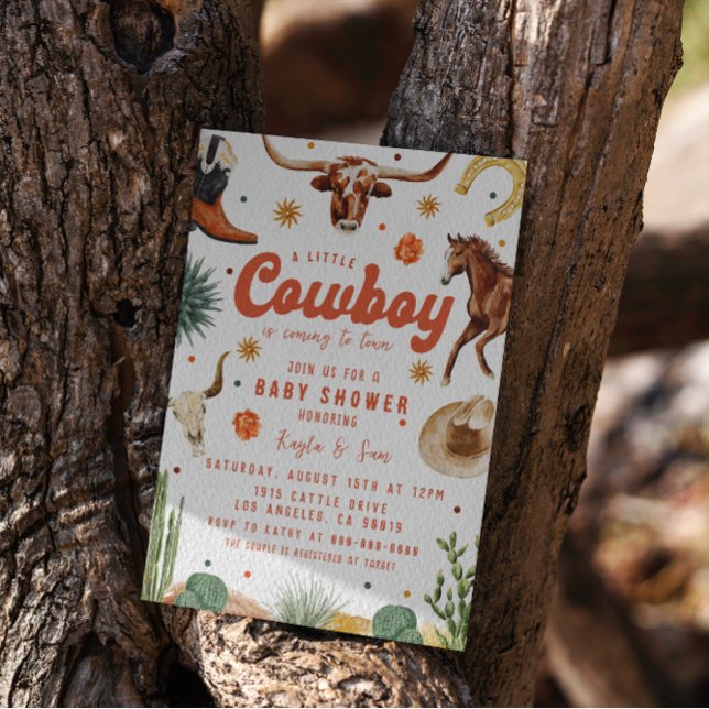 A Little Cowboy Baby Shower  Invitation (Creator Uploaded)