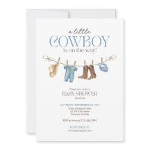 A Little Cowboy Baby Shower Invitation