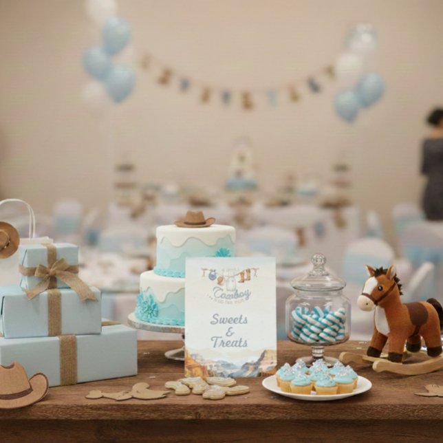 A Little Cowboy Baby Shower Sweets and Treats Sign (Creator Uploaded)