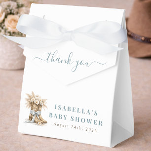 A Little Cowboy Blue Baby Boy Shower Elegant Party Favour Box