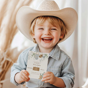 A Little Cowboy First Birthday Invitation