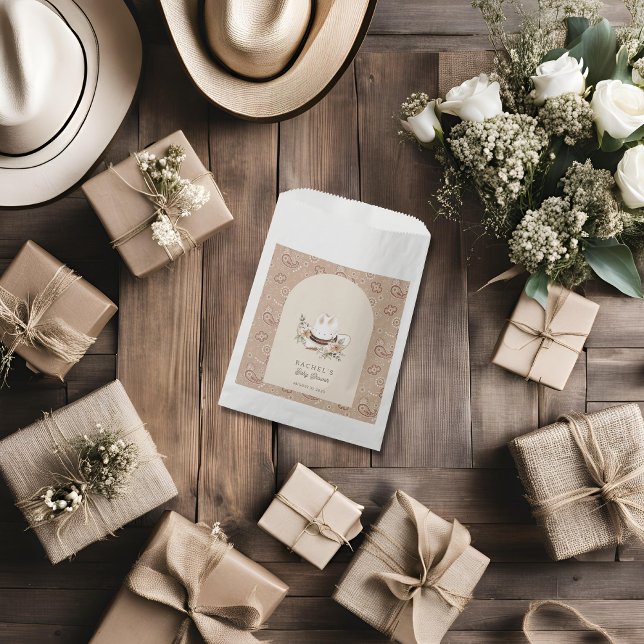 A Little Cowboy is on his Way Western Baby Shower  Favour Bag (Creator Uploaded)