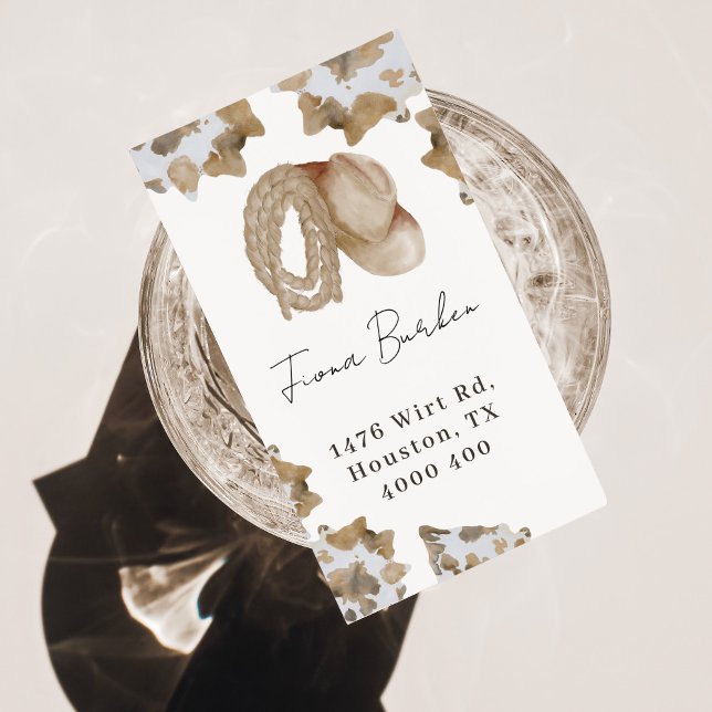 A Little Cowboy is on the Way  (cowboy baby shower return address label)