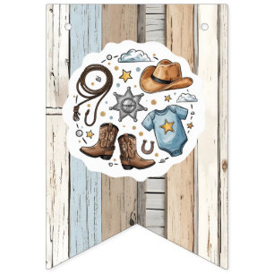 A Little Cowboy Is on the Way Baby Shower Bunting