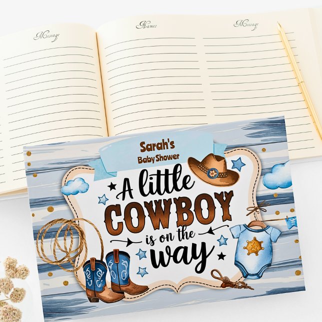 A Little Cowboy is on the Way Baby Shower  Guest Book (A Little Cowboy is on the Way Guest Book)