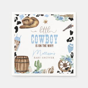 A Little Cowboy Is On The Way Wild Western Napkin