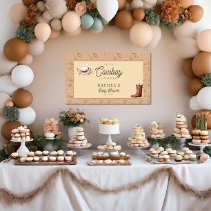 A Little Cowboy Western Baby Boy Baby Shower  Banner