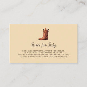 A Little Cowboy Western Baby Shower Enclosure Car Card