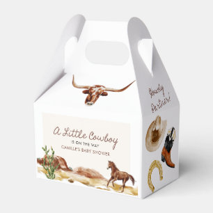 A Little Cowboy Western Boy Baby Shower Favour Box