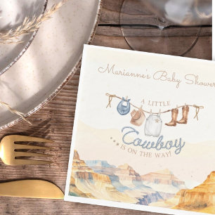 A Little Cowboy Western Canyon Baby Shower  Napkin