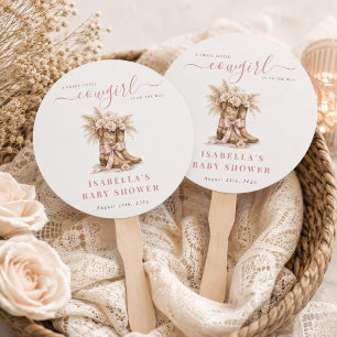 A Little Cowgirl Baby Girl Elegant Boho Chic Hand Fan