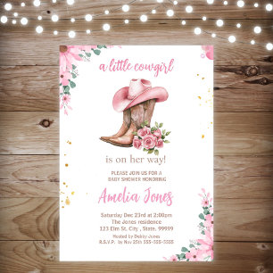 A Little Cowgirl Baby Shower Invitation 