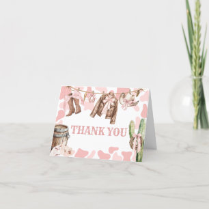 A Little Cowgirl Baby Shower Thank You Card