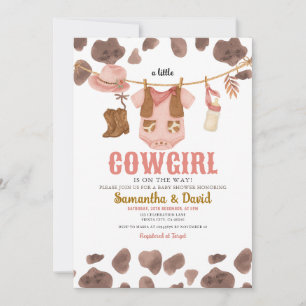A little Cowgirl Is On The Way Baby Shower Invitation