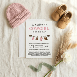 A Little Cowgirl Is on the Way Baby Shower Invitation
