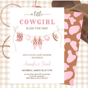 A little Cowgirl  is on the way Baby Shower Invitation