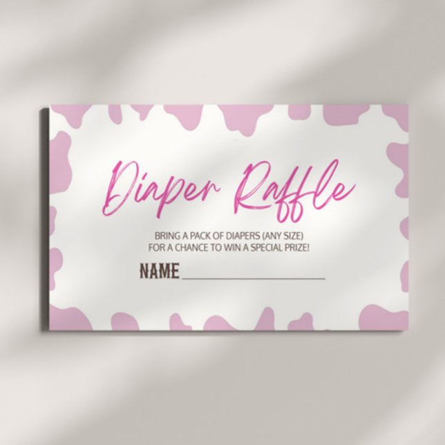A Little Cowgirl Rodeo Baby Shower Diaper Raffle Enclosure Card (Creator Uploaded)