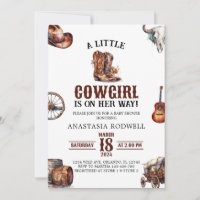 A Little Cowgirl Wild West Girl Baby Shower